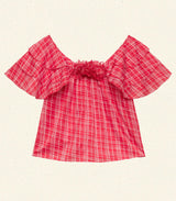 ANALICIA TOP -- SYLVIE PLAID