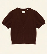 ARELLA CASHMERE CARDIGAN -- DARK UMBER