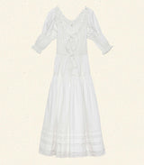 BARDOT DRESS -- POWDER