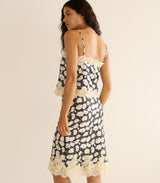 ELOWETTE SKIRT -- NOIR FLEURS D'ANEMONE
