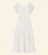 QUINN DRESS -- SALT EYELET