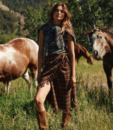 SASKIA SKIRT -- CORNWALL PLAID